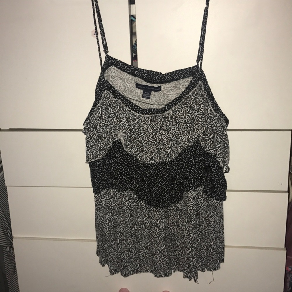 Black and white tank top
